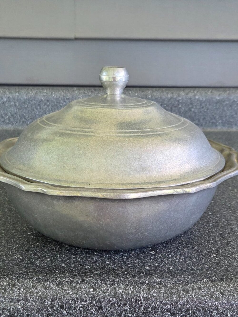 Wilton Armetale Covered Casserole Dish Real Wilton Pewter Queen Anne 10.25"